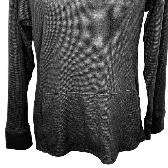 Calvin Klein Performance Waffle Knit Long Sleeve Hoodie Black - Picture 3 of 9